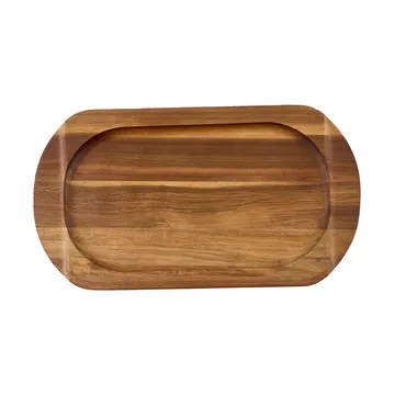 Victoria ovales Untersetzer für Grillplatte Akazienholz - 34,3 x 16,4 cm - Victoria