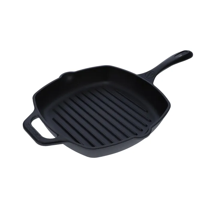 Victoria quadratische Grillpfanne Gusseisen emailliert - 44,1x28,4 cm - Victoria