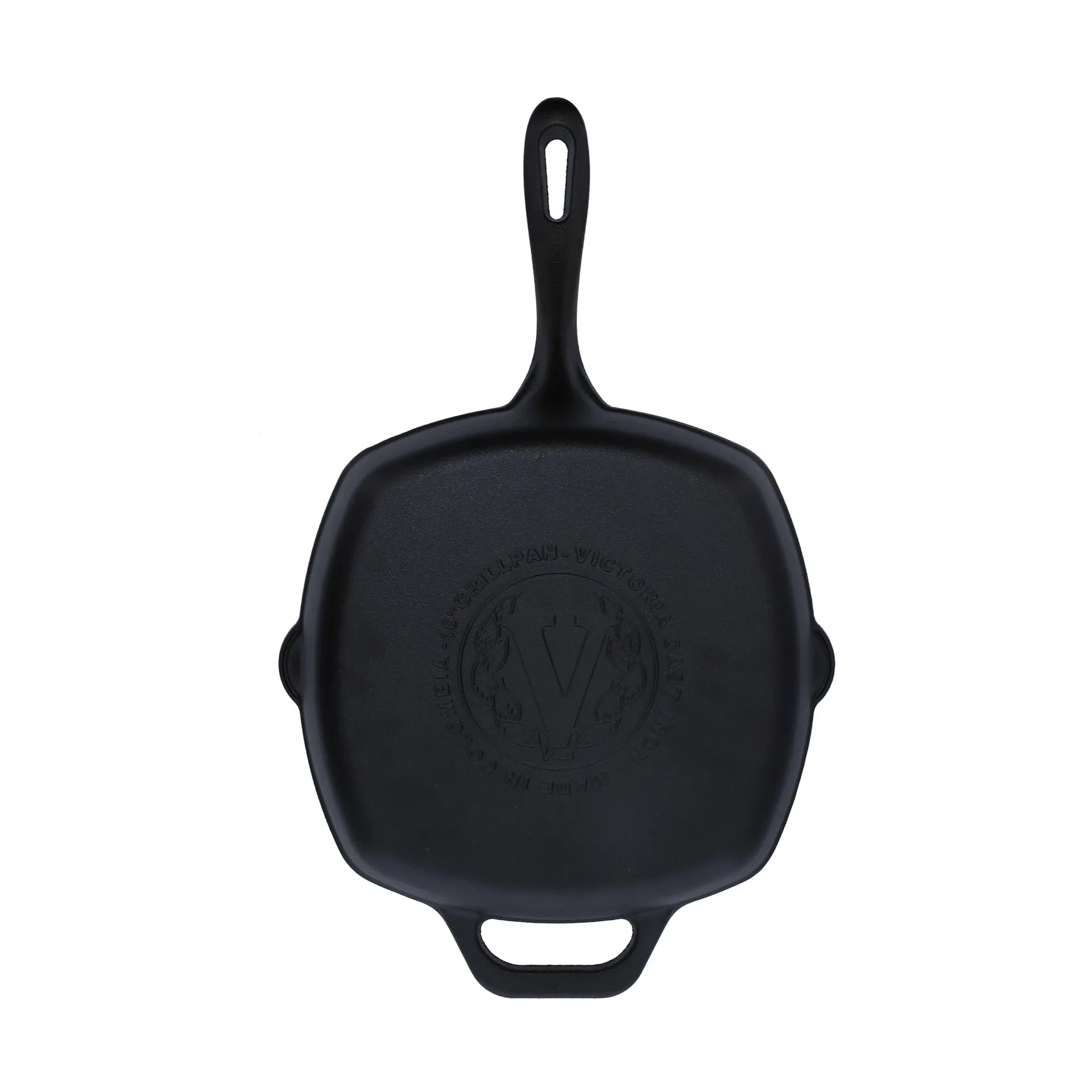 Victoria quadratische Grillpfanne Gusseisen pre-seasoned, 44,1x28,4 cm Victoria