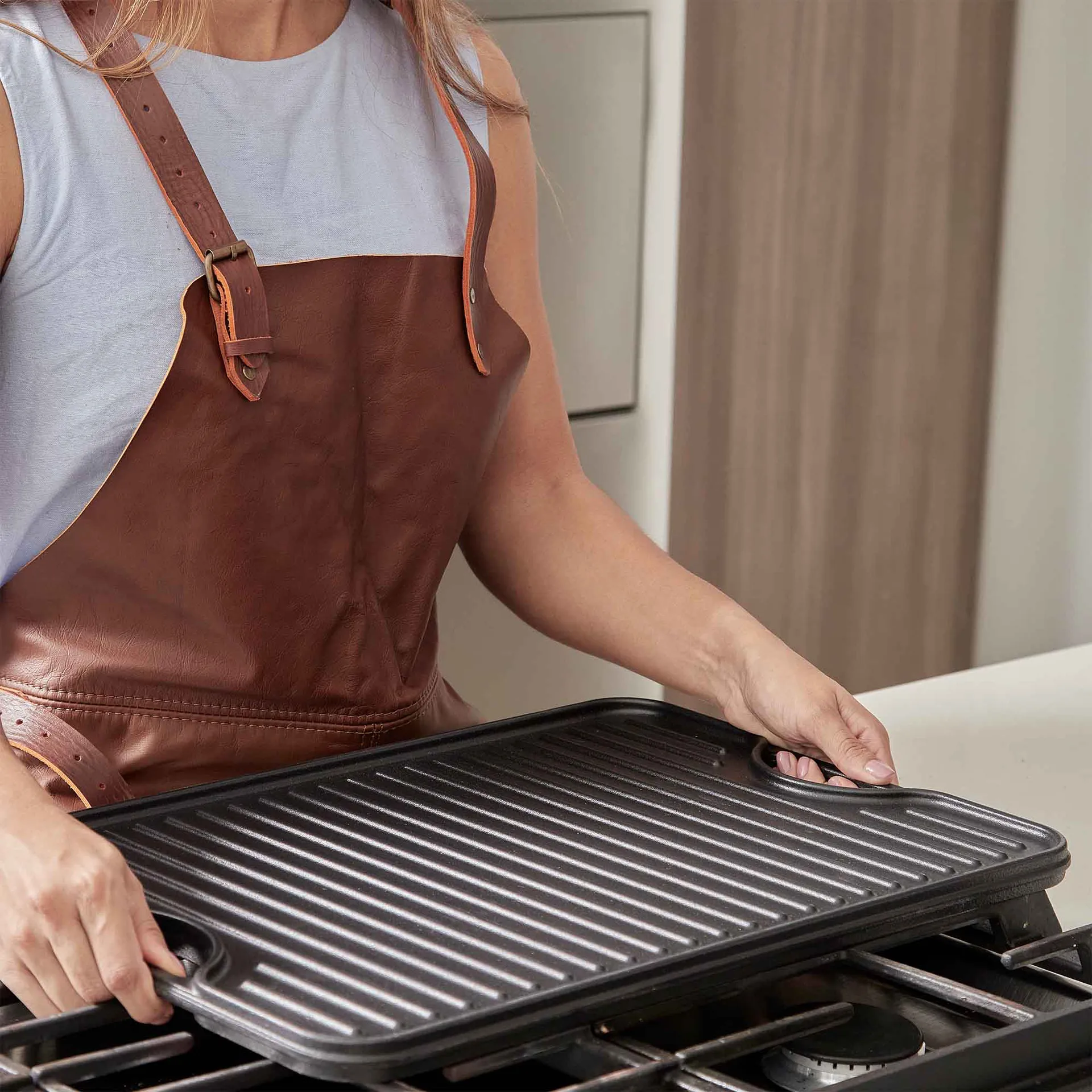 Victoria rechteckige Grillplatte enameled, 50x35 cm Victoria