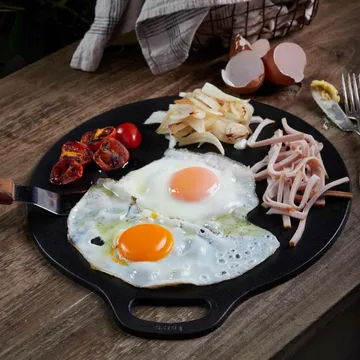 Victoria Tawa Bratplatte Gusseisen vorgewürzt - Ø38 cm - Victoria