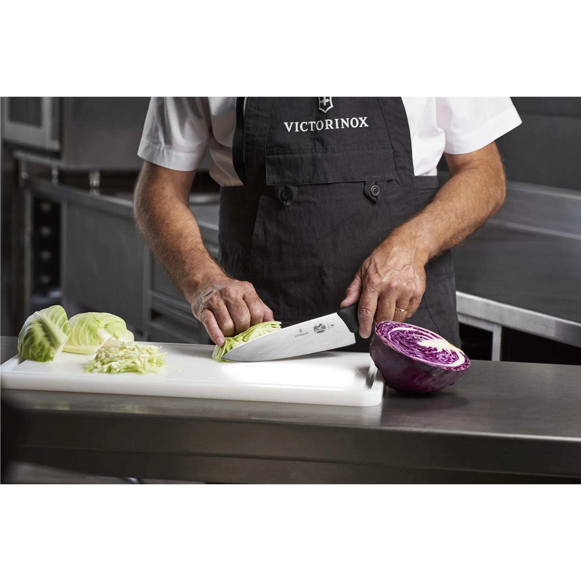 Fibrox Küchenmesser extra breit 20cm, Edelstahl Victorinox
