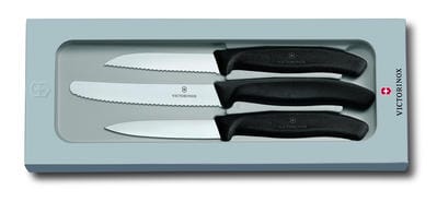 Victorinox Gemüse- & Schälmesser-Set, 3-teilig, Schwarz Victorinox