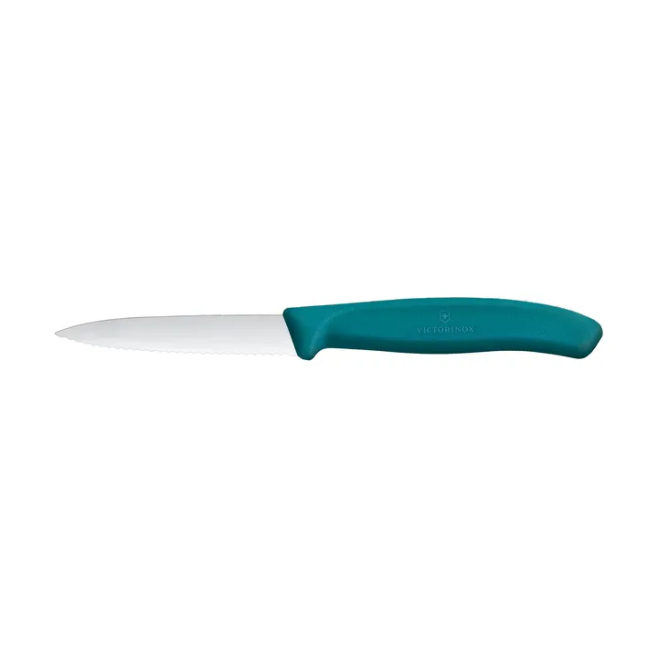 Victorinox Swiss Classic Schälmesser, gezahnt 8 cm - Grün - Victorinox