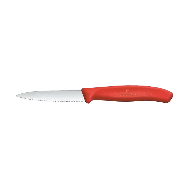 Victorinox Swiss Classic Schälmesser, gezahnt 8 cm - Rot - Victorinox