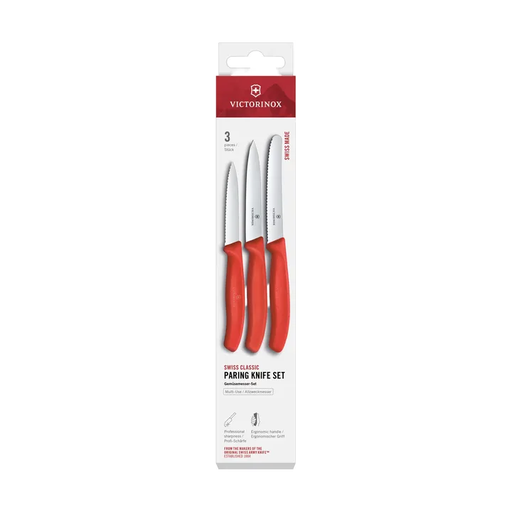 Victorinox Swiss Classic Schälmesserset 3-teilig - Schwarz - Victorinox