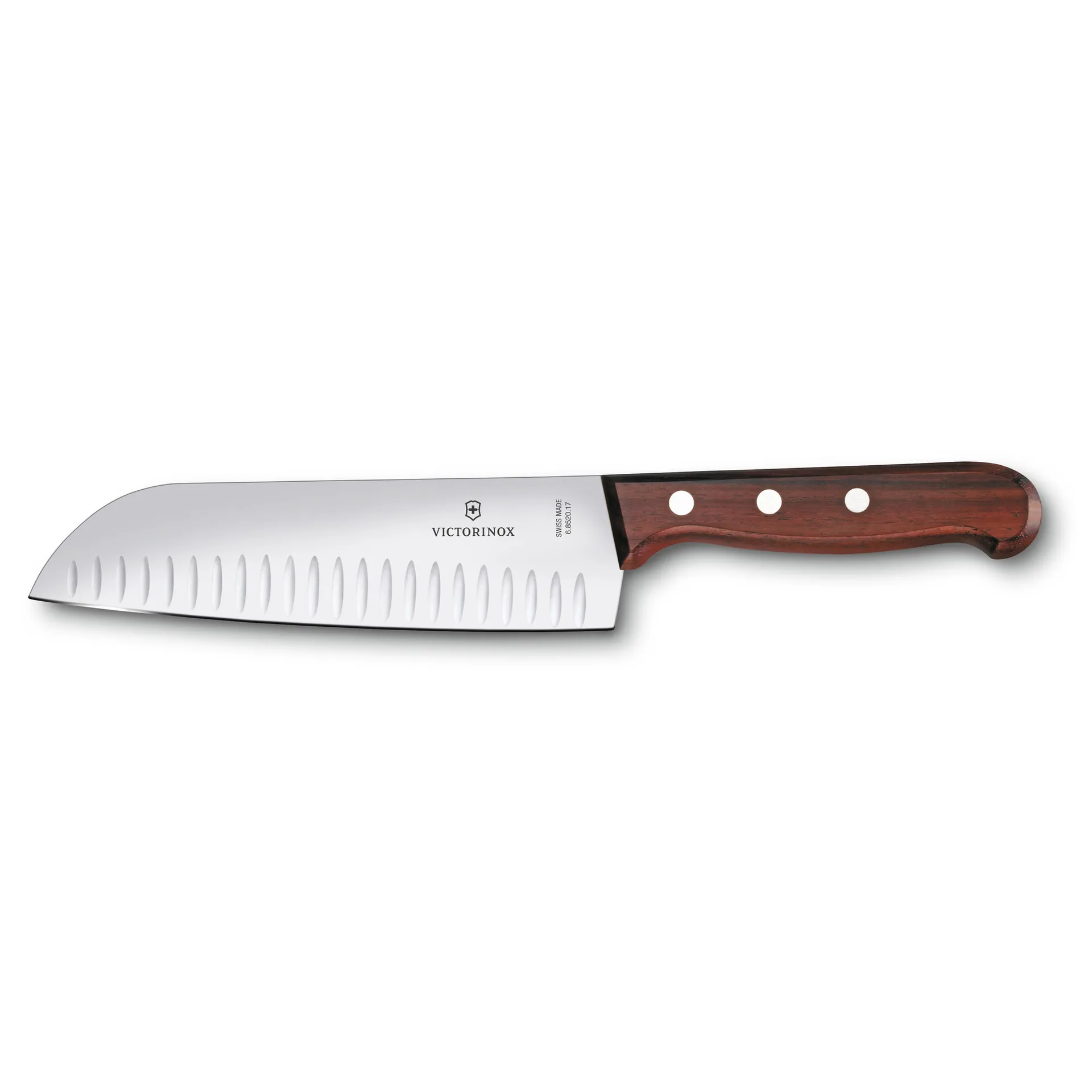 Wood Santokumesser Olivengeschliffen 17cm, Edelstahl-Ahorn Victorinox