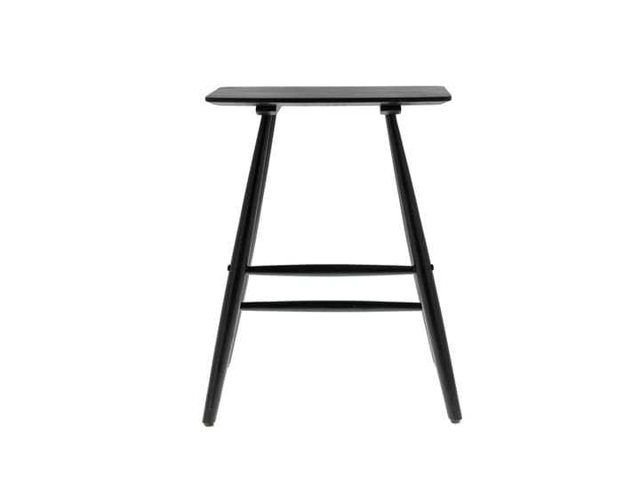 Bast hoher Hocker 28x46,5 cm, Schwarze massive eiche Villa Collection
