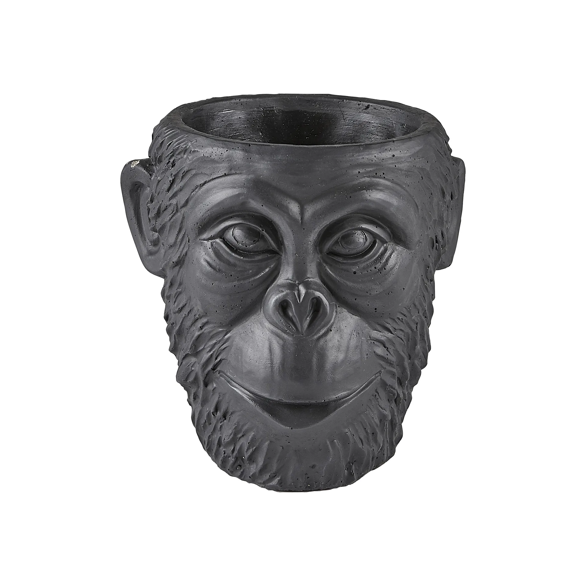 Calbe Outdoorblumentopf Gorilla, Schwarz Villa Collection