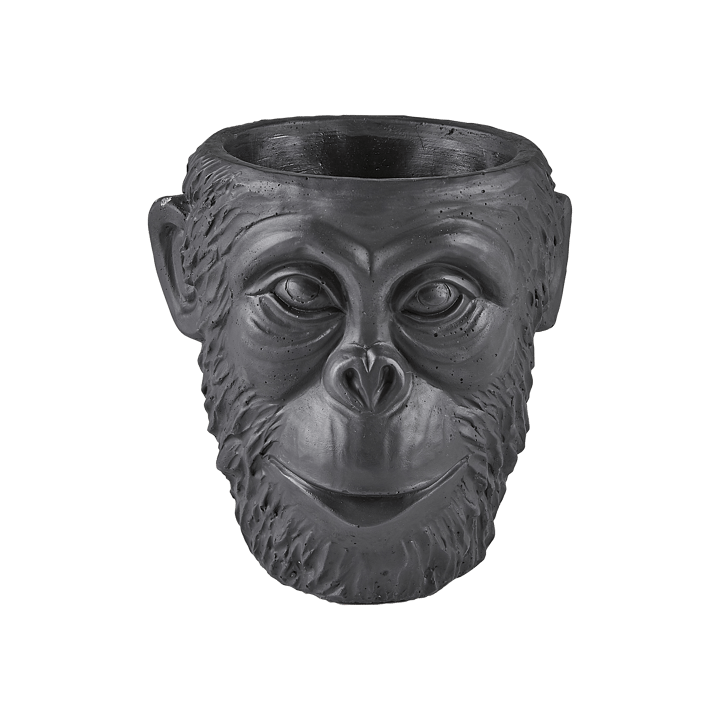 Calbe Outdoorblumentopf Gorilla, Schwarz Villa Collection