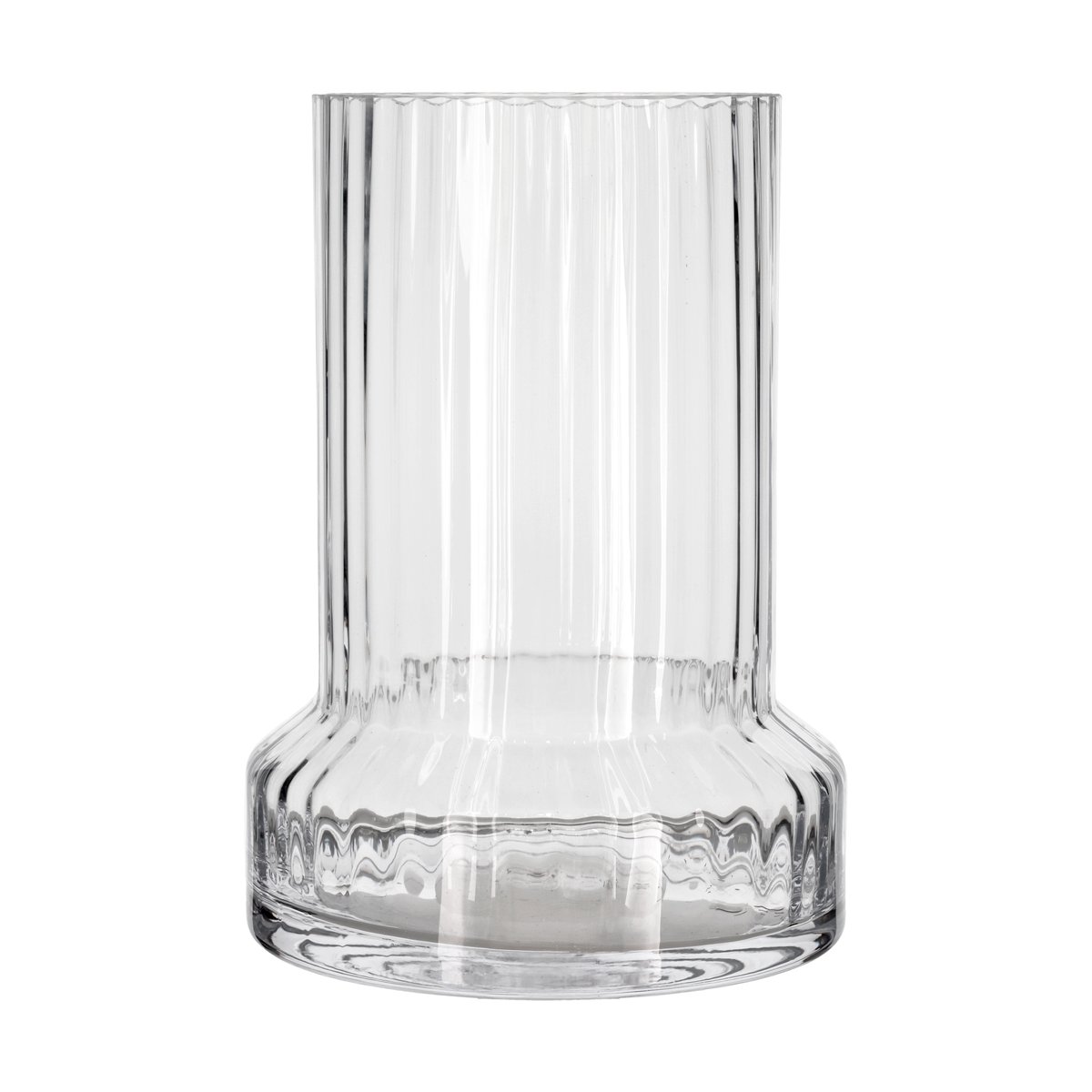 Villa Collection Hvils Glasvase Gerippt Ø21 cm Clear