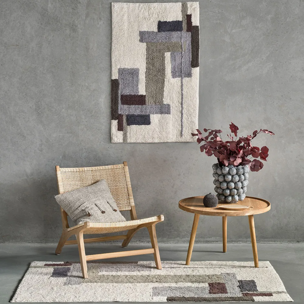 Laerk Teppich, Grau/offwhite, 70 x 110cm Villa Collection