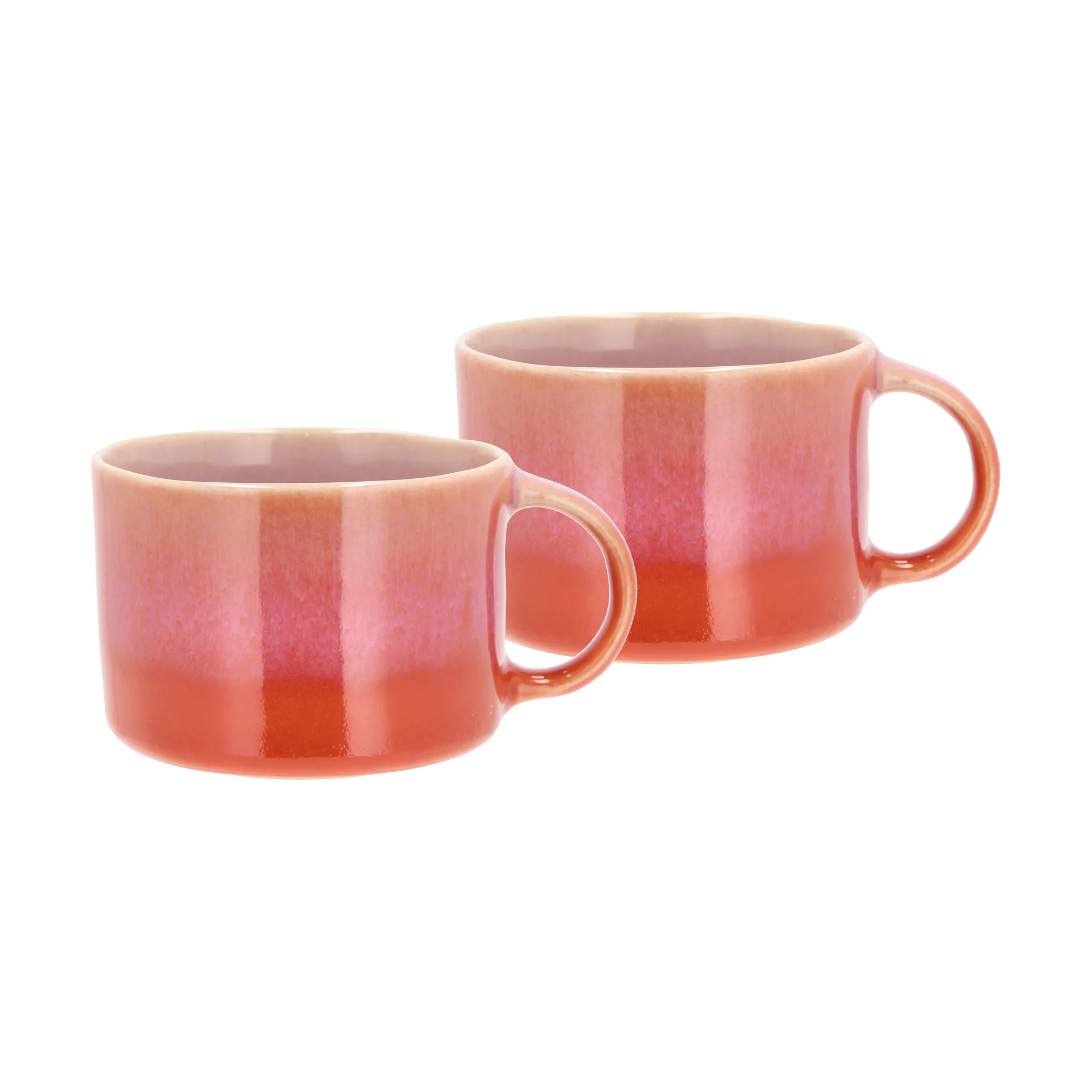 Styles Tasse mit Henkel 16 cl 2er-Pack, Lila-orange Villa Collection