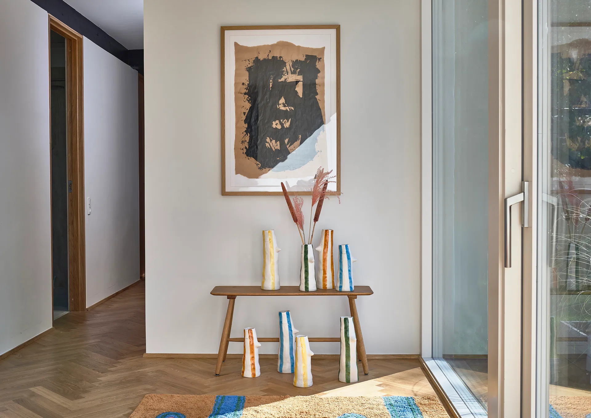 Styles Vase mit Schnabel und Wimpern 26cm, Blue Villa Collection