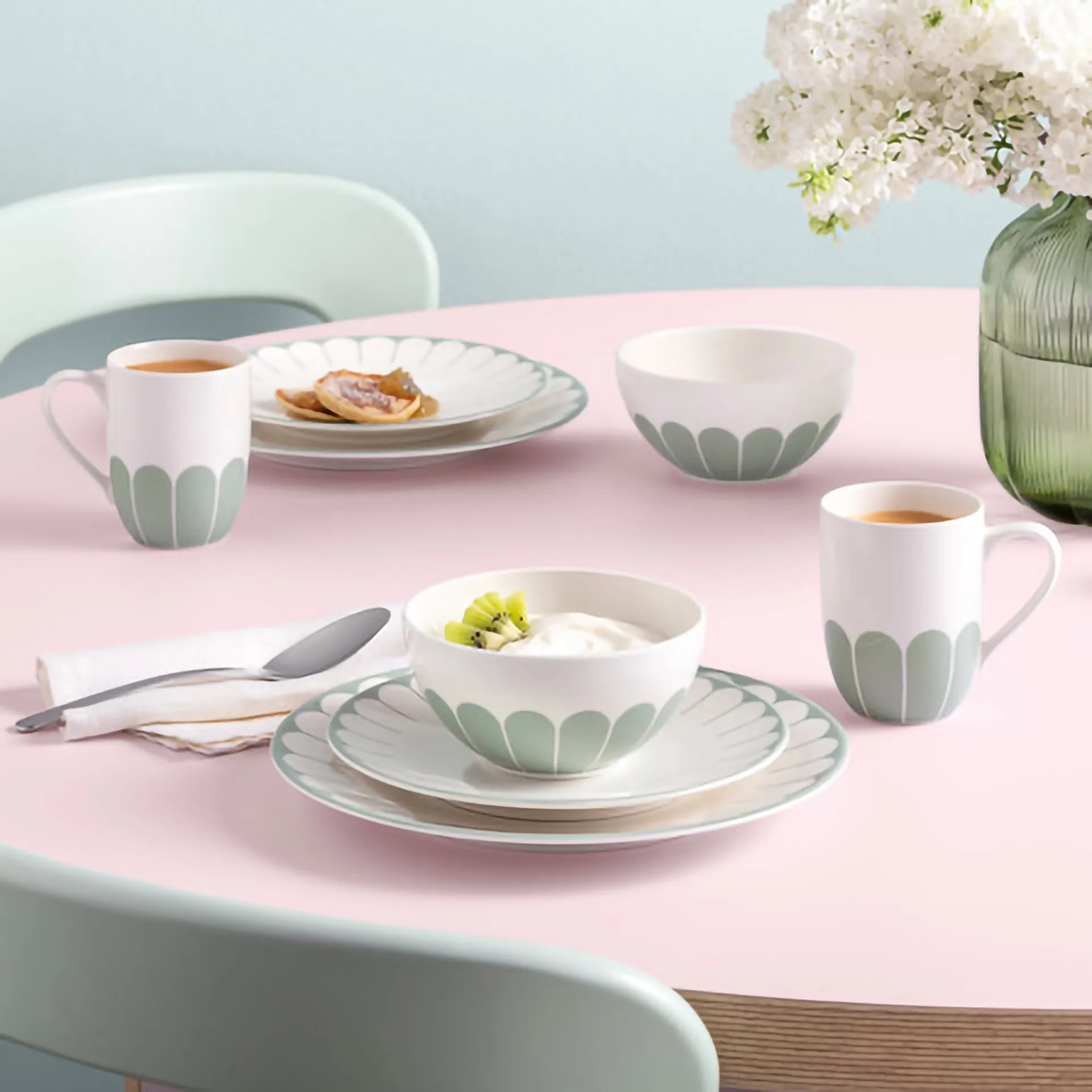 Fleur Teller Ø21 cm, White-green Villeroy & Boch