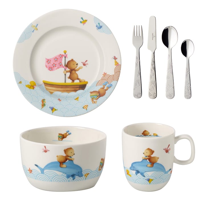 Happy as a Bear Kindergeschirr und Besteck - 7 Teile - Villeroy & Boch