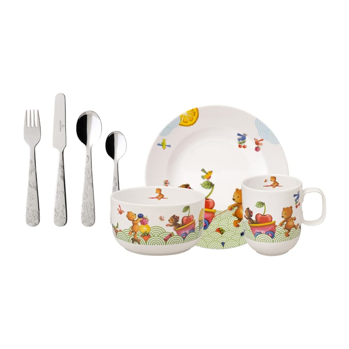 Hungry as a Bear Kindergeschirr und Besteck, 7 Teile Villeroy & Boch