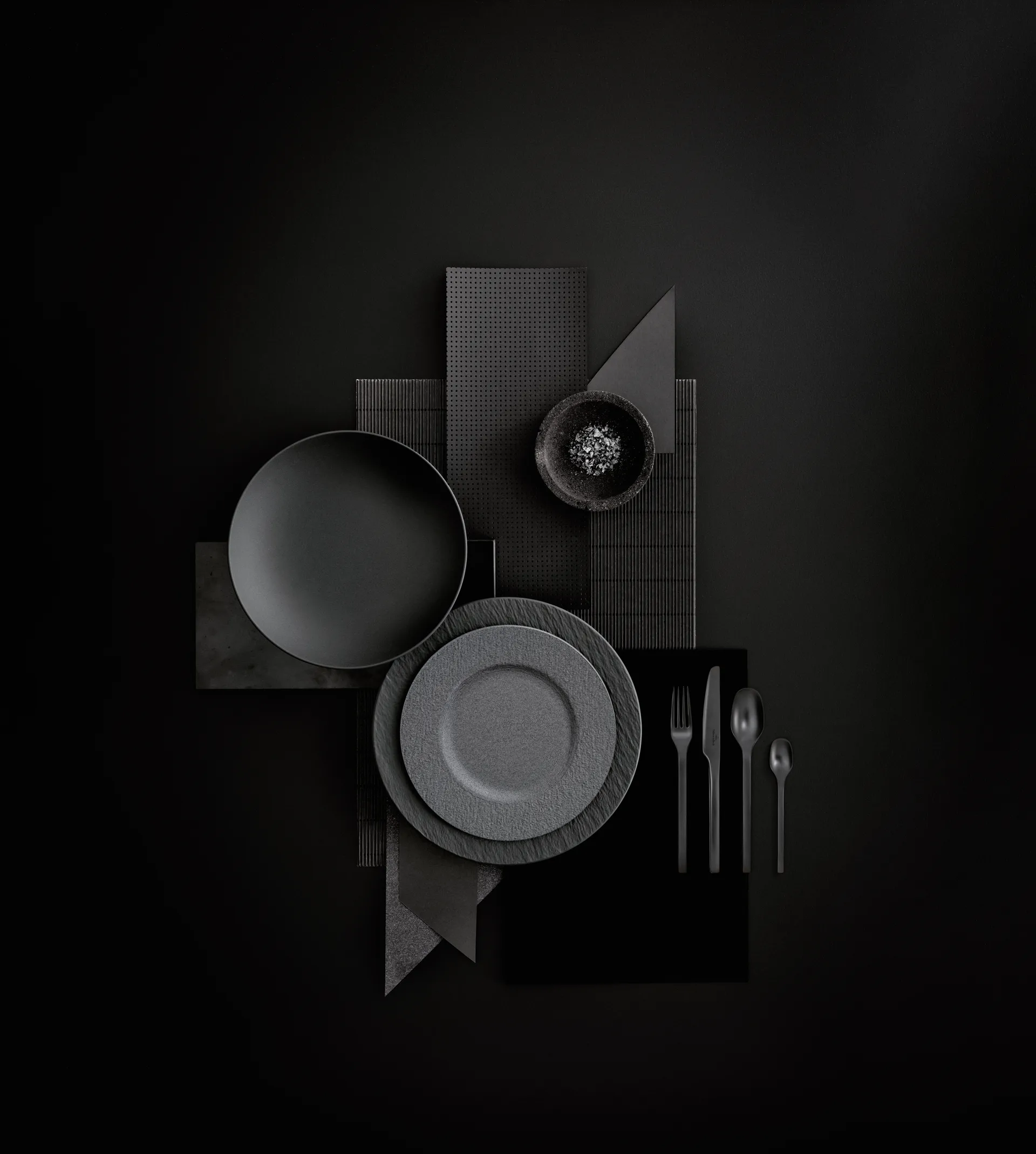 Manufacture Rock Besteckset 16 Teile, Schwarz Villeroy & Boch