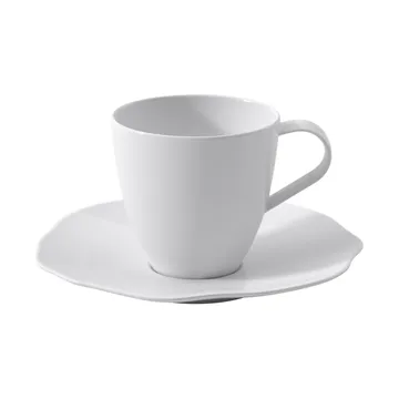 Pura Tasse mit Untertasse - Weiß, 2-teilig - Villeroy & Boch