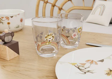 Roar like a Lion Trinkglas Kinder 15 cl 2er-Pack, Multi