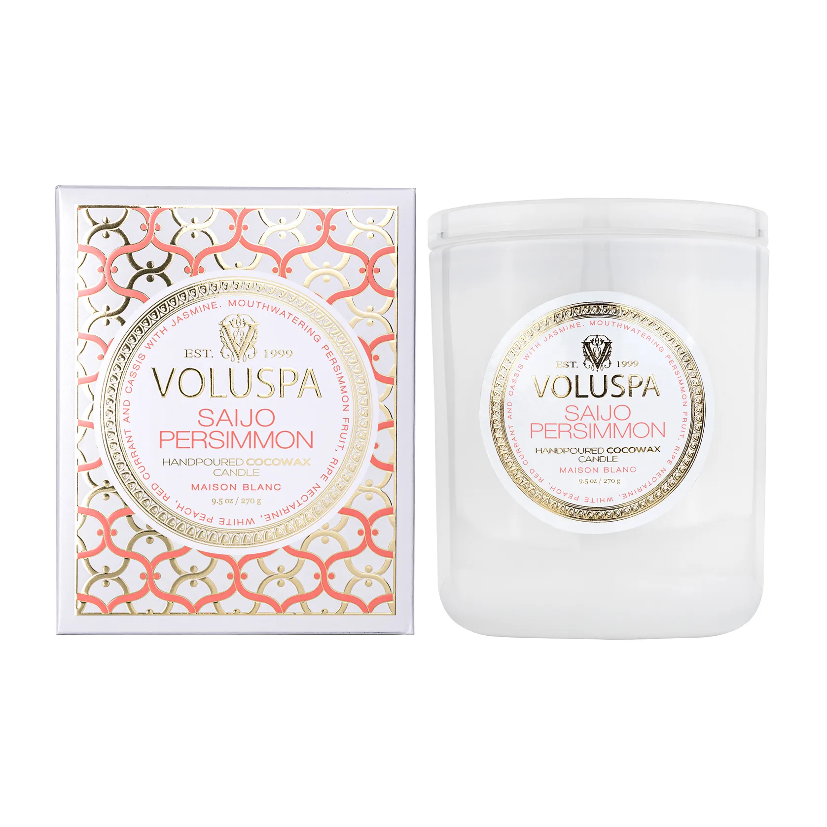 Classic Maison Blanc Duftkerze 60 Stunden, Saijo Persimmon Voluspa