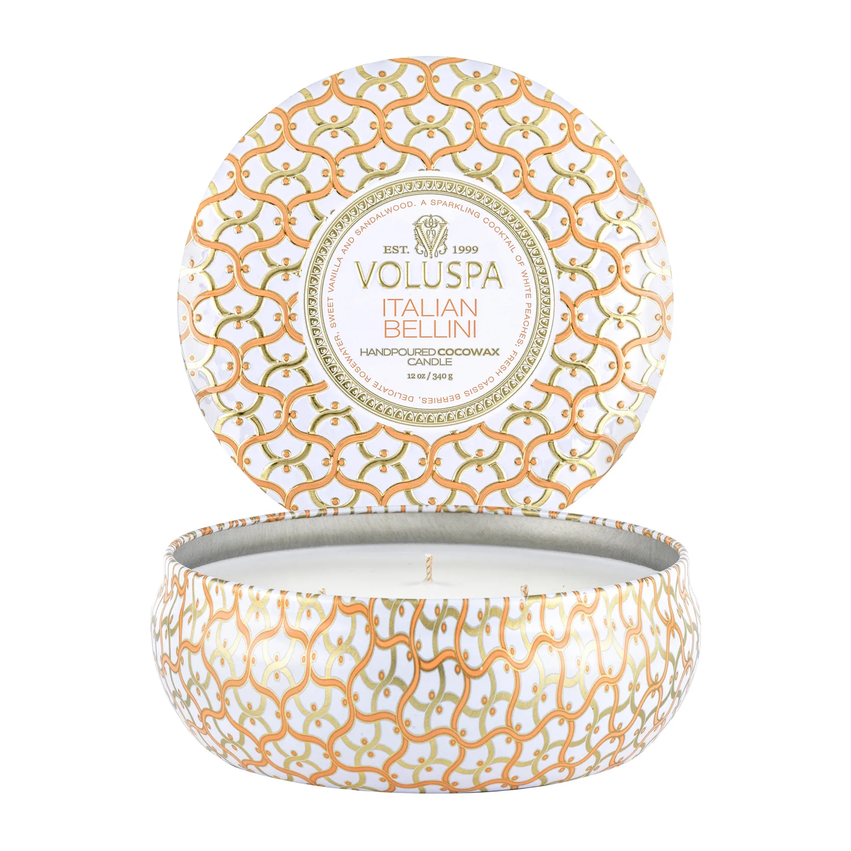 Maison Blanc 3-wick Tin Duftkerze 40 Stunden, Italian Bellini Voluspa