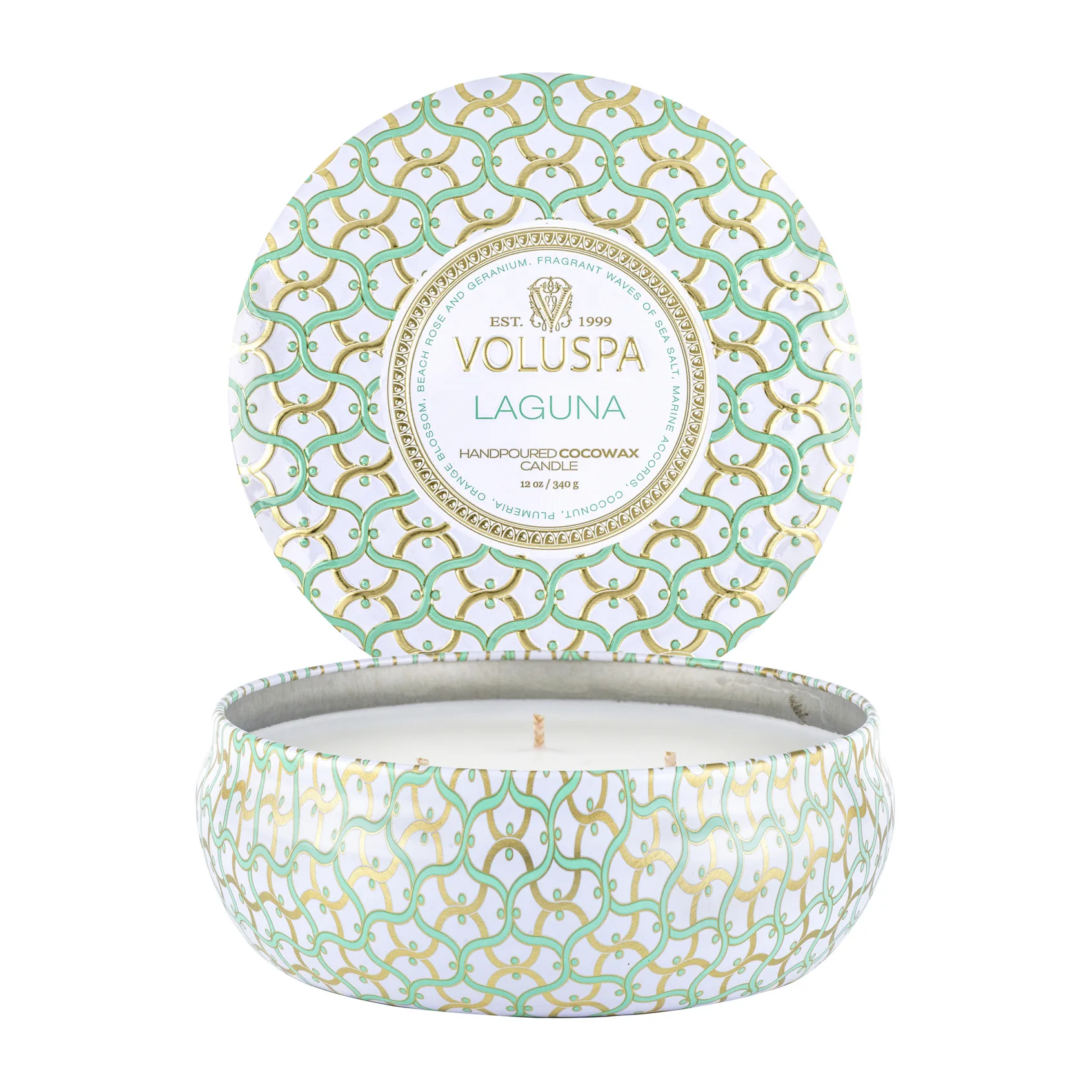 Maison Blanc 3-wick Tin Duftkerze 40 Stunden, Laguna Voluspa