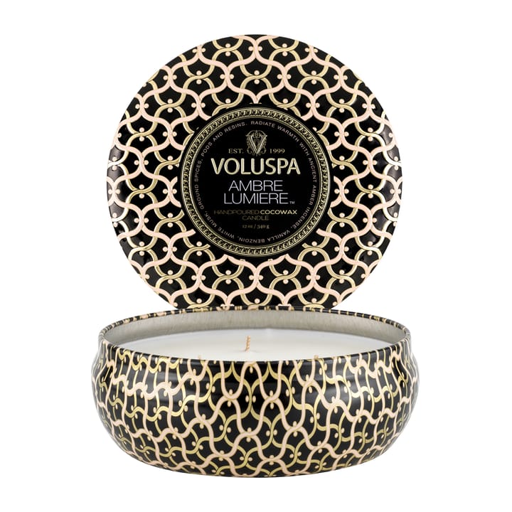 Maison Noir 3-wick Tin Duftkerze 40 Stunden, Ambre Lumiere Voluspa