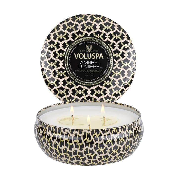 Maison Noir 3-wick Tin Duftkerze 40 Stunden, Ambre Lumiere Voluspa