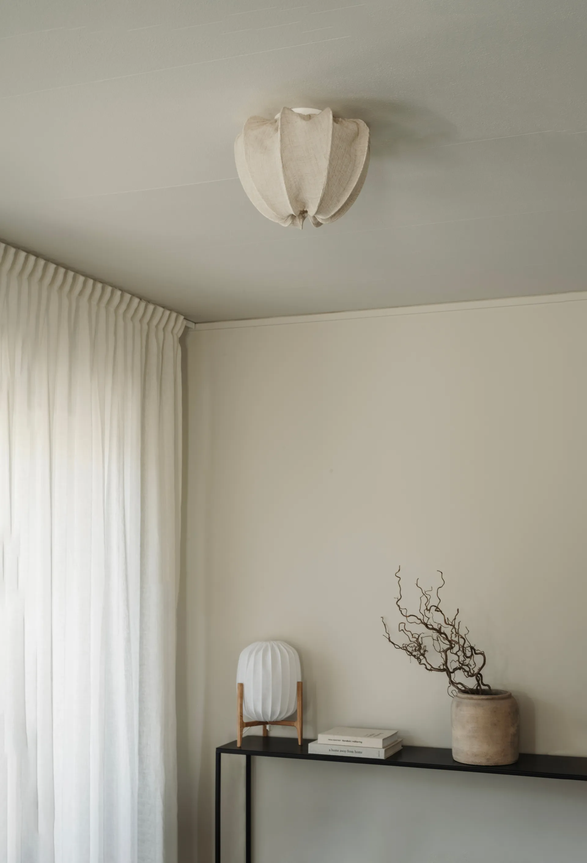 Anna Plafond mini Ø30 cm, Natural linen Watt & Veke