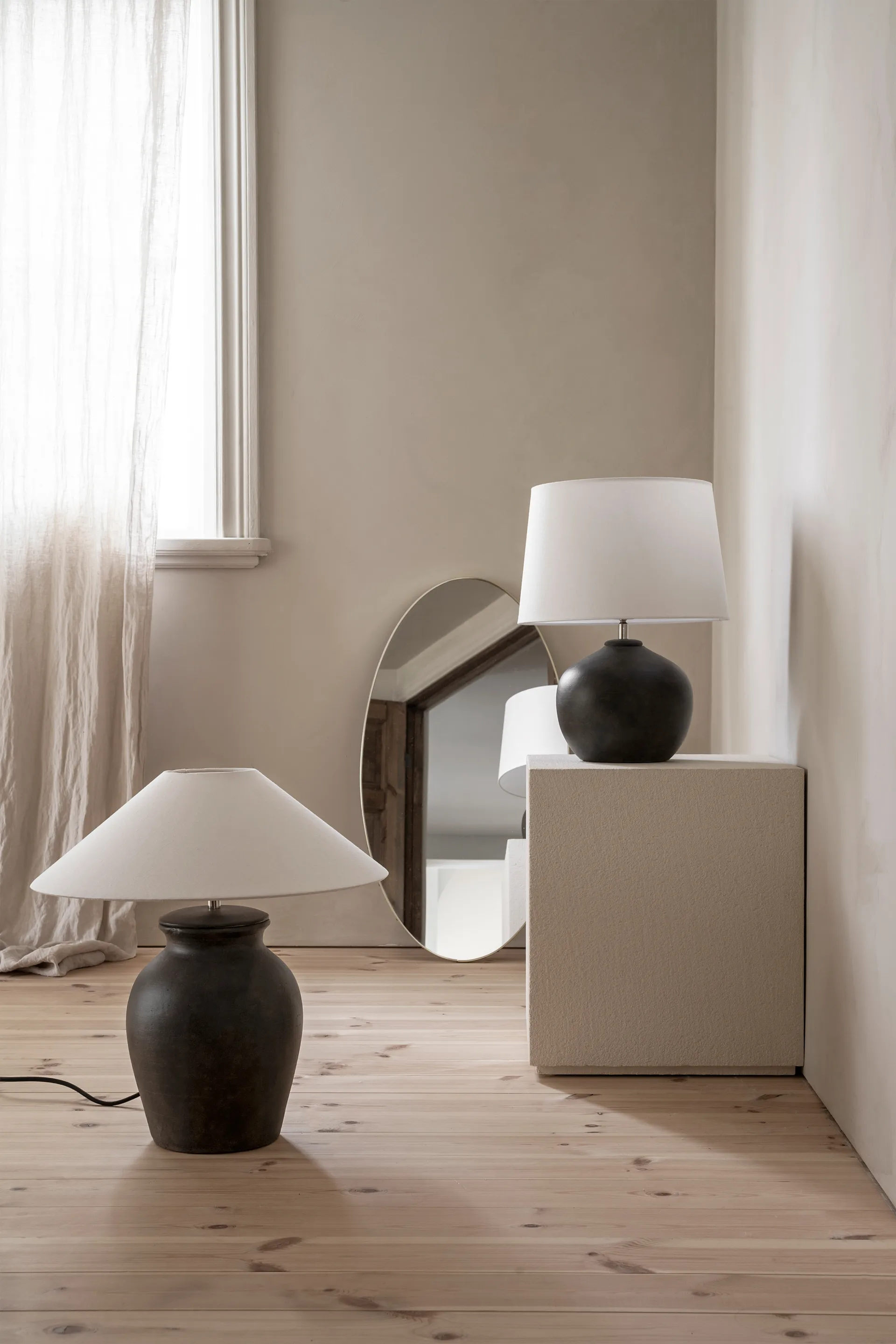 Berit Lampenfuß 38cm, Black Watt & Veke