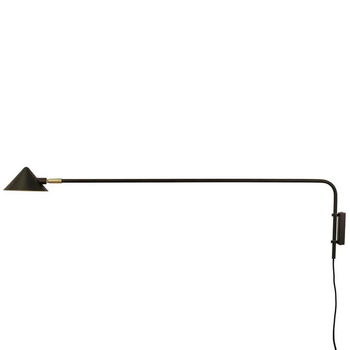 Kelly Wandleuchte langer Arm, Schwarz-gold Watt & Veke