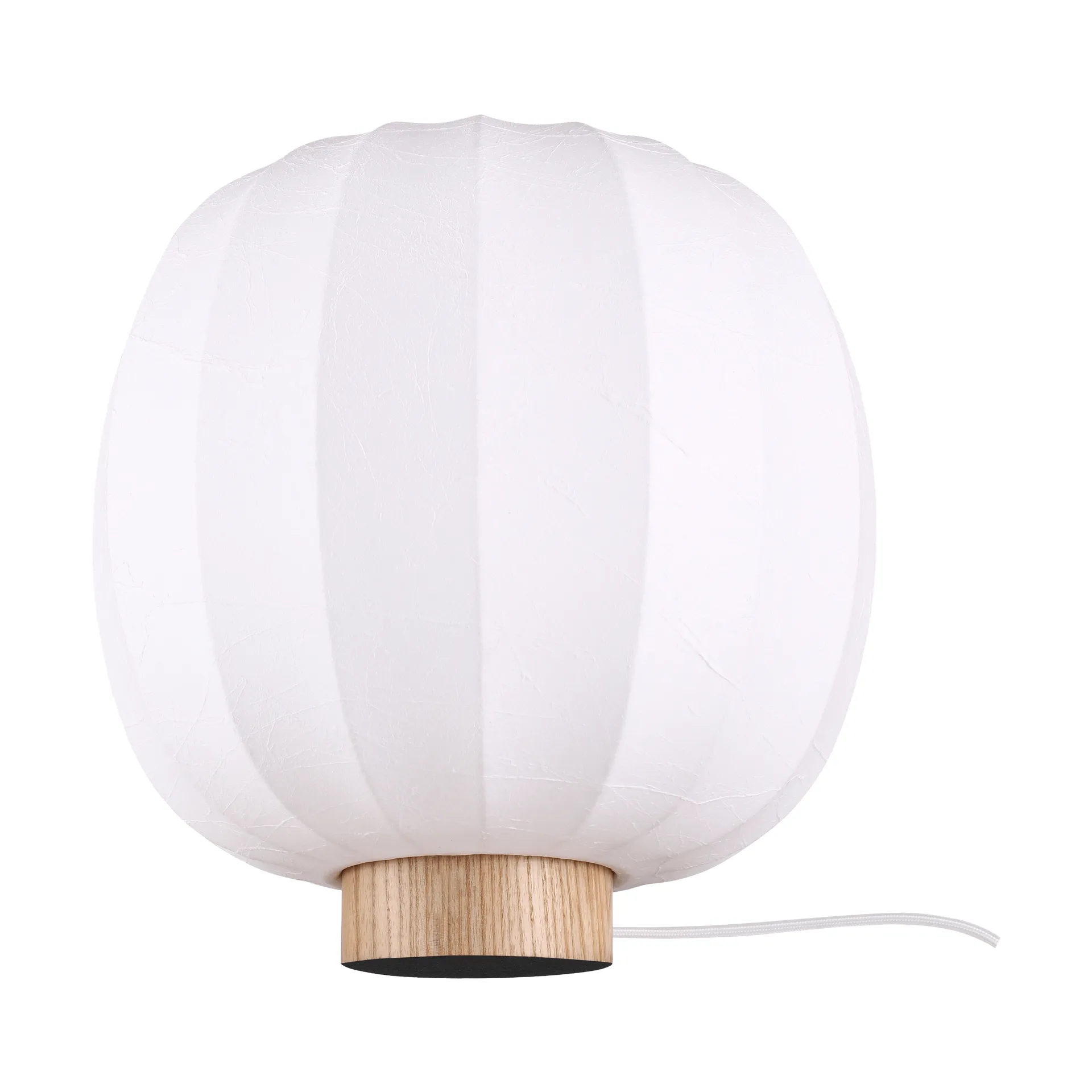 Lunari Tischlampe, White-Natur Esche, Ø30x32 cm Watt & Veke