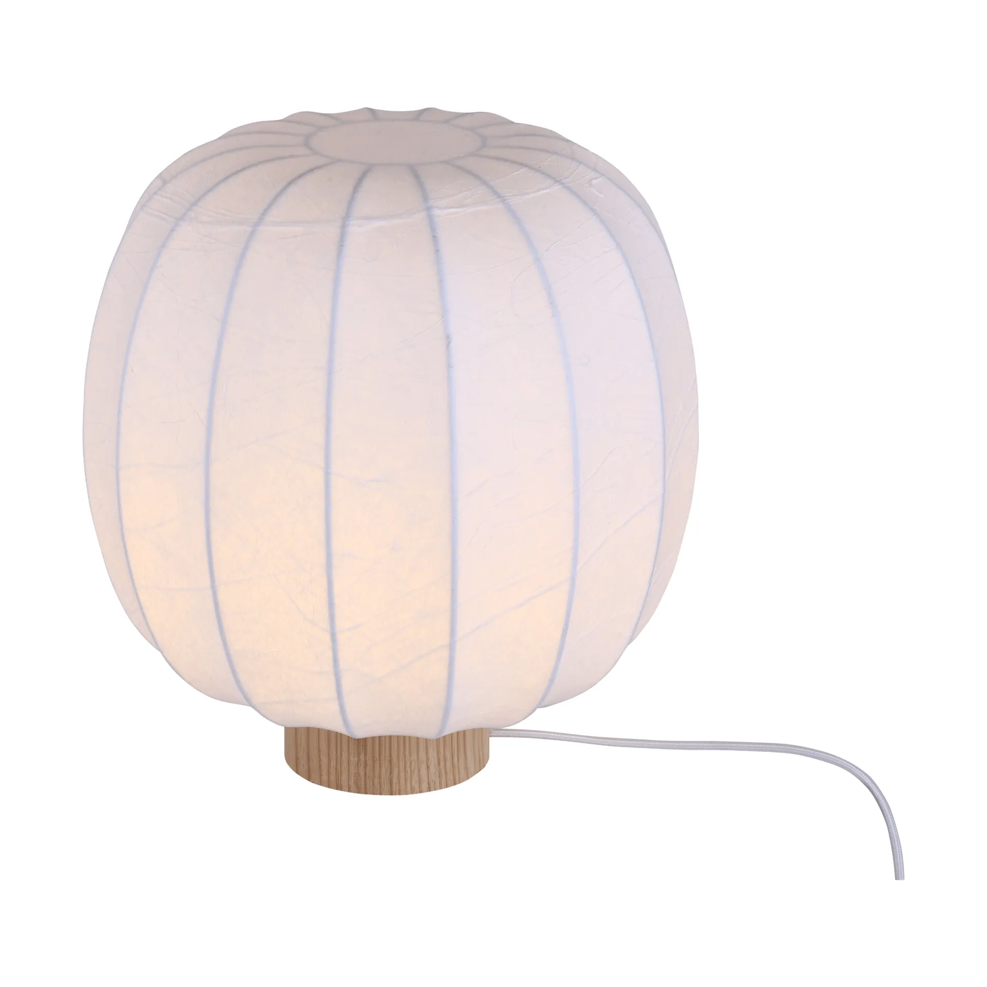 Lunari Tischlampe, White-Natur Esche, Ø30x32 cm Watt & Veke