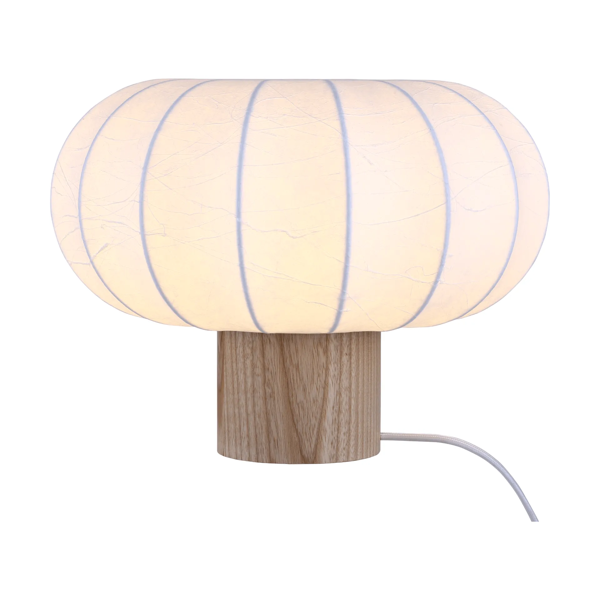 Lunari Tischlampe, White-Natur-Esche, Ø32x24 cm Watt & Veke