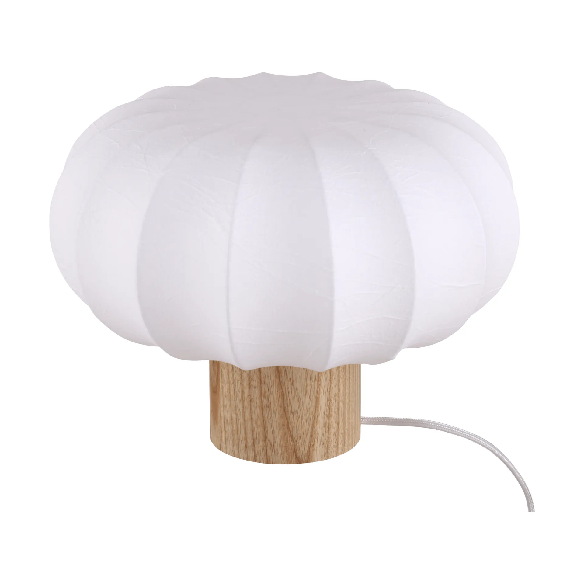 Lunari Tischlampe, White-Natur-Esche, Ø32x24 cm Watt & Veke