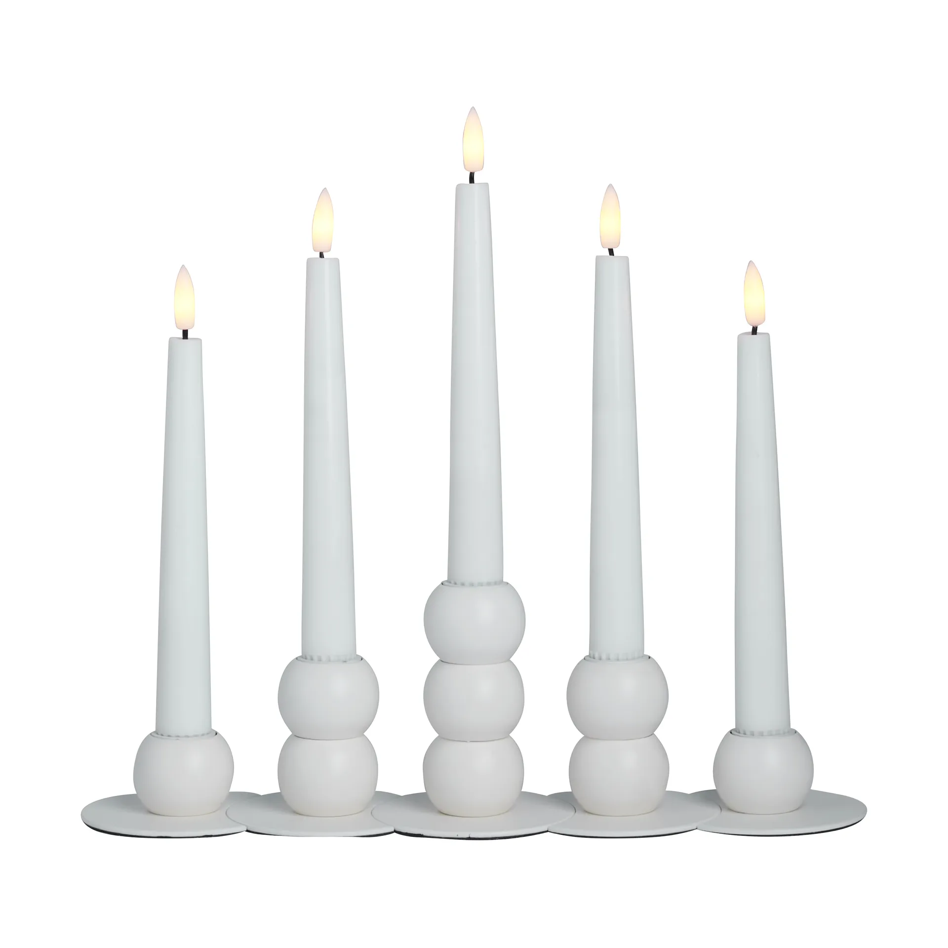 Lykke kombinerbarer Kerzenhalter inkl. 5 st LED-Lichtquellen, White Watt & Veke
