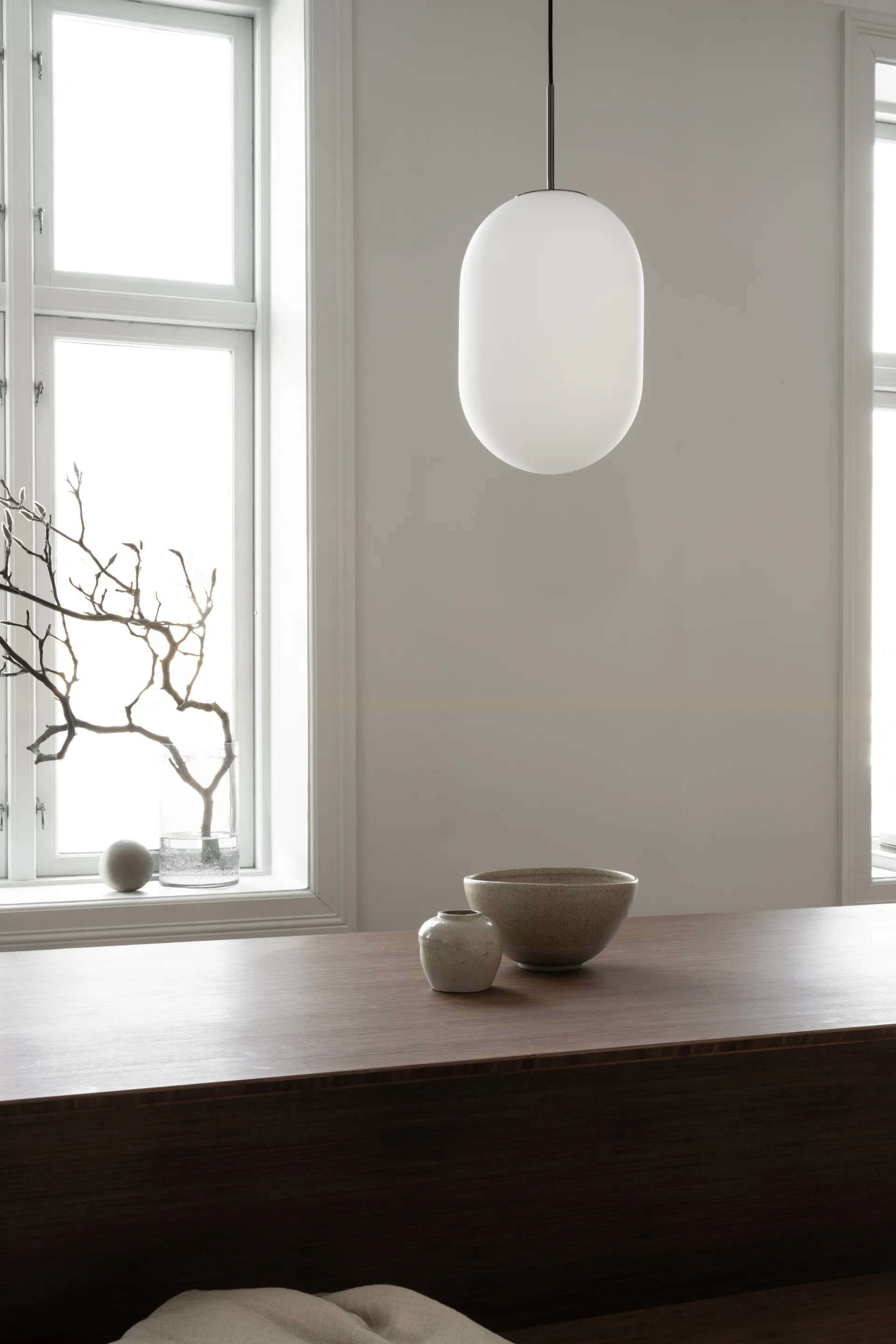 Noor Pendelleuchte L Ø24 cm, White Watt & Veke