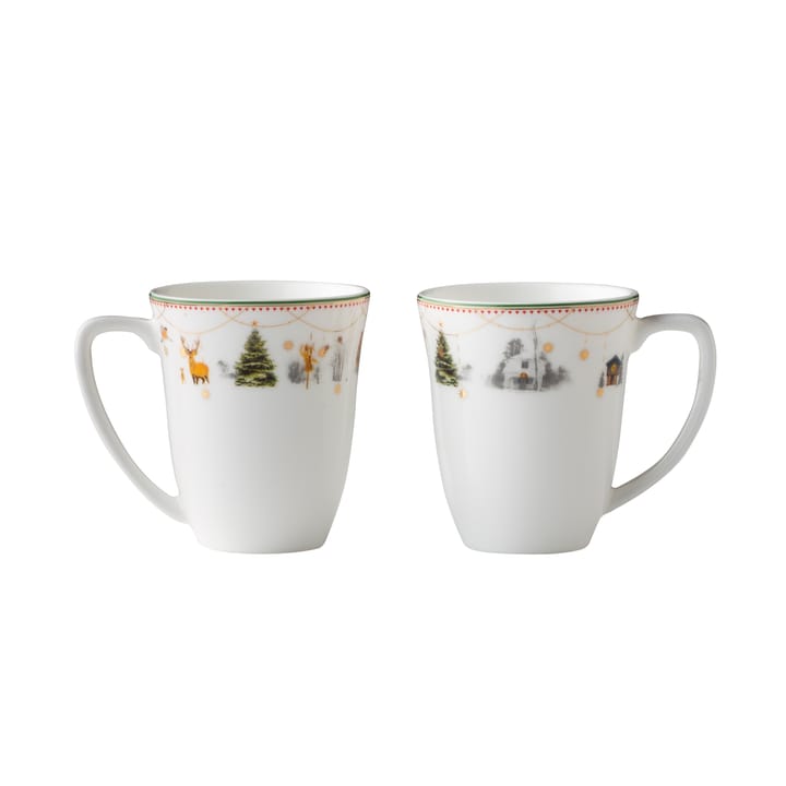 Julemorgen Glöggtasse 2er Pack - Weiß-multi - Wik & Walsøe