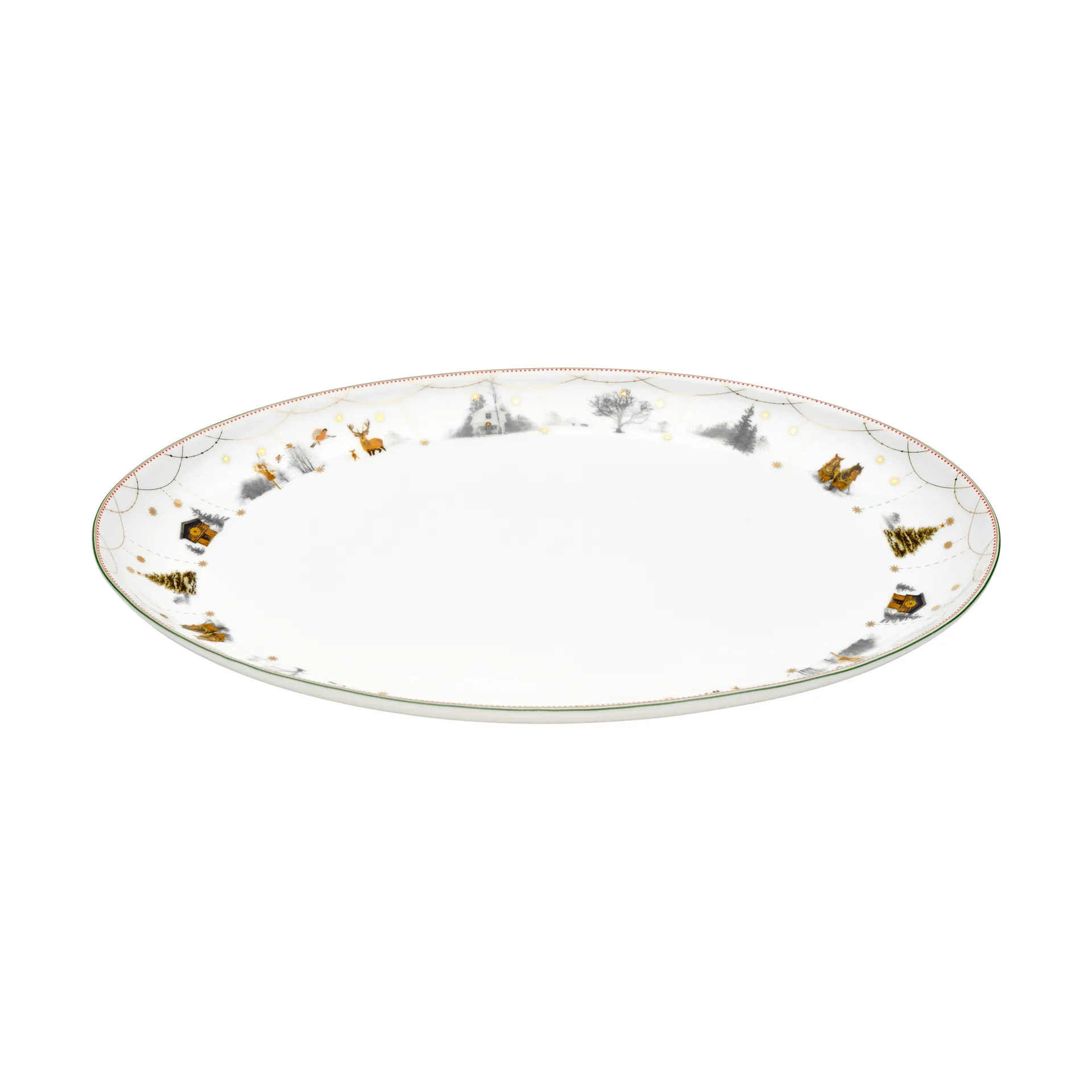 Julemorgen Story ovale Servierplatte, 39 cm Wik & Walsøe