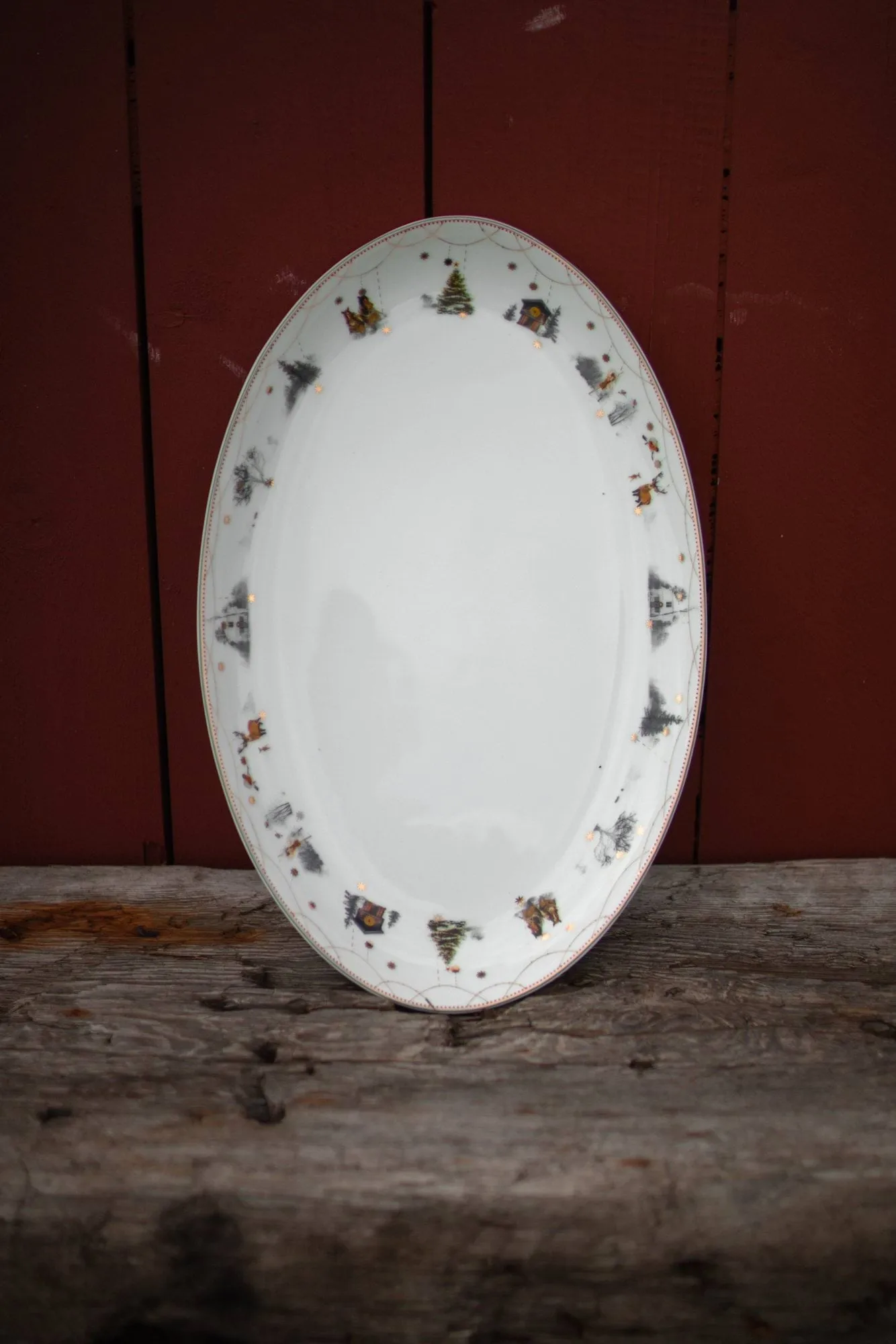 Julemorgen Story ovale Servierplatte, 39 cm Wik & Walsøe