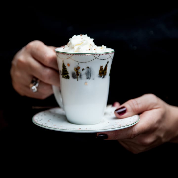 Julemorgen Tasse und Teller 20cl, Weiß Wik & Walsøe