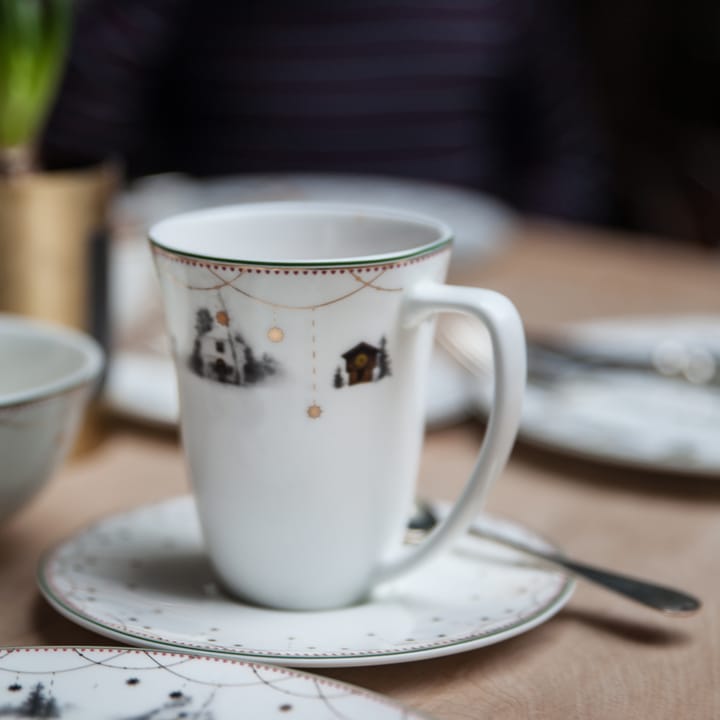 Julemorgen Tasse und Teller 20cl, Weiß Wik & Walsøe