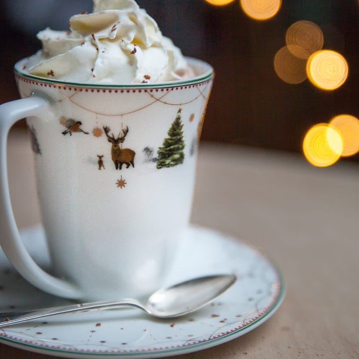 Julemorgen Tasse und Teller 20cl, Weiß Wik & Walsøe