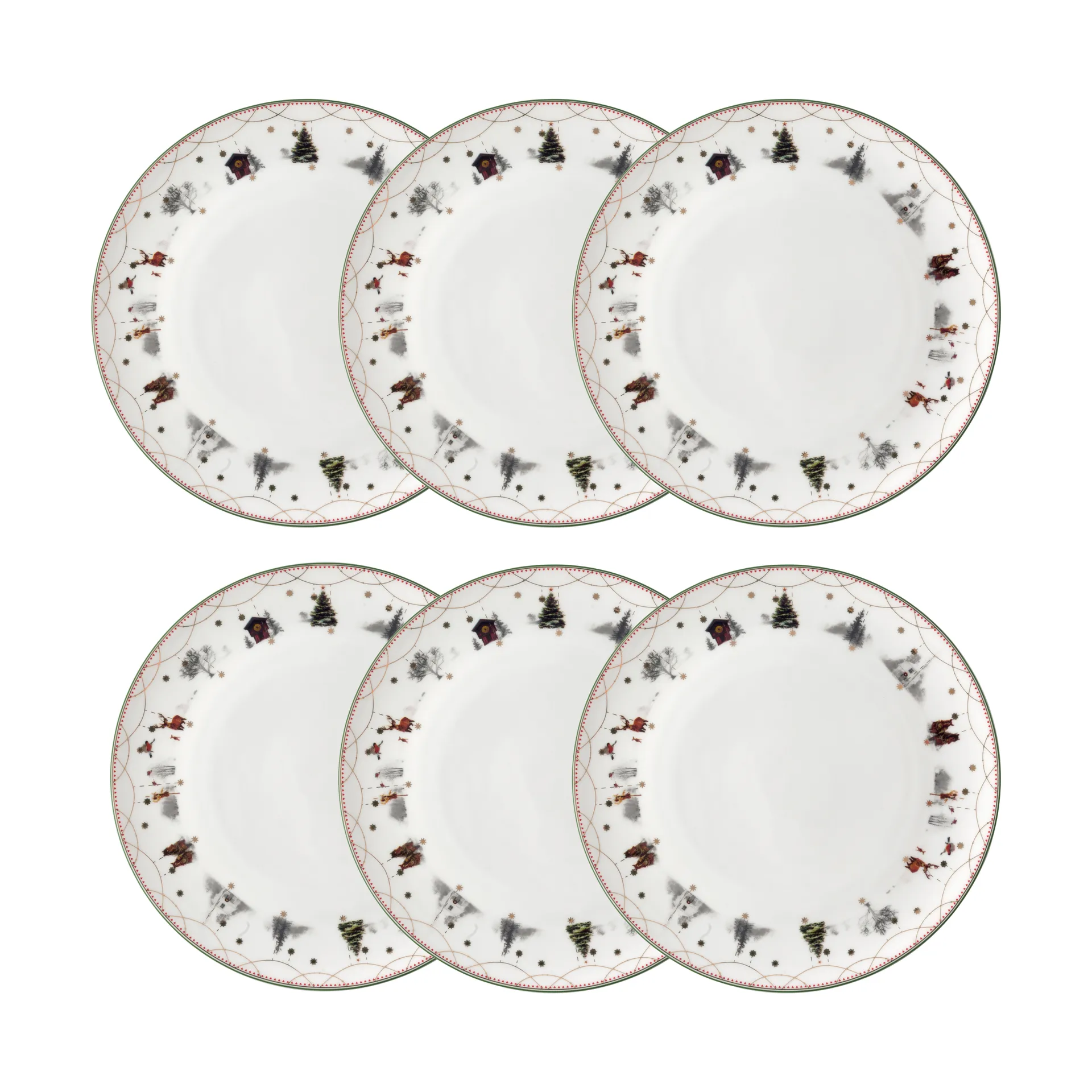 Julemorgen Teller Ø20 cm 6er-Pack Wik & Walsøe