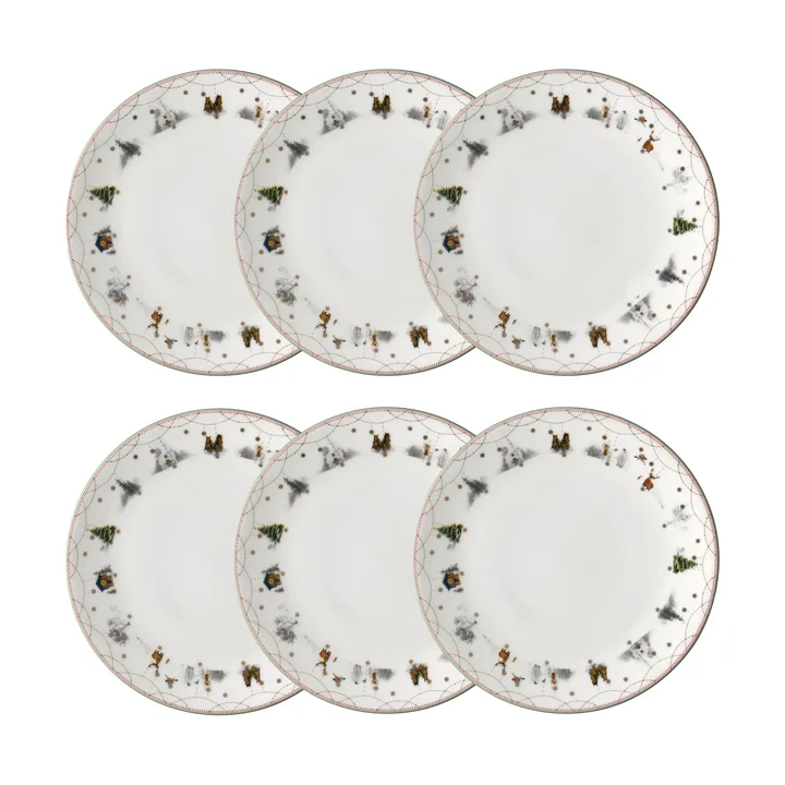 Julemorgen Teller Ø28 cm 6er-Pack - undefined - Wik & Walsøe