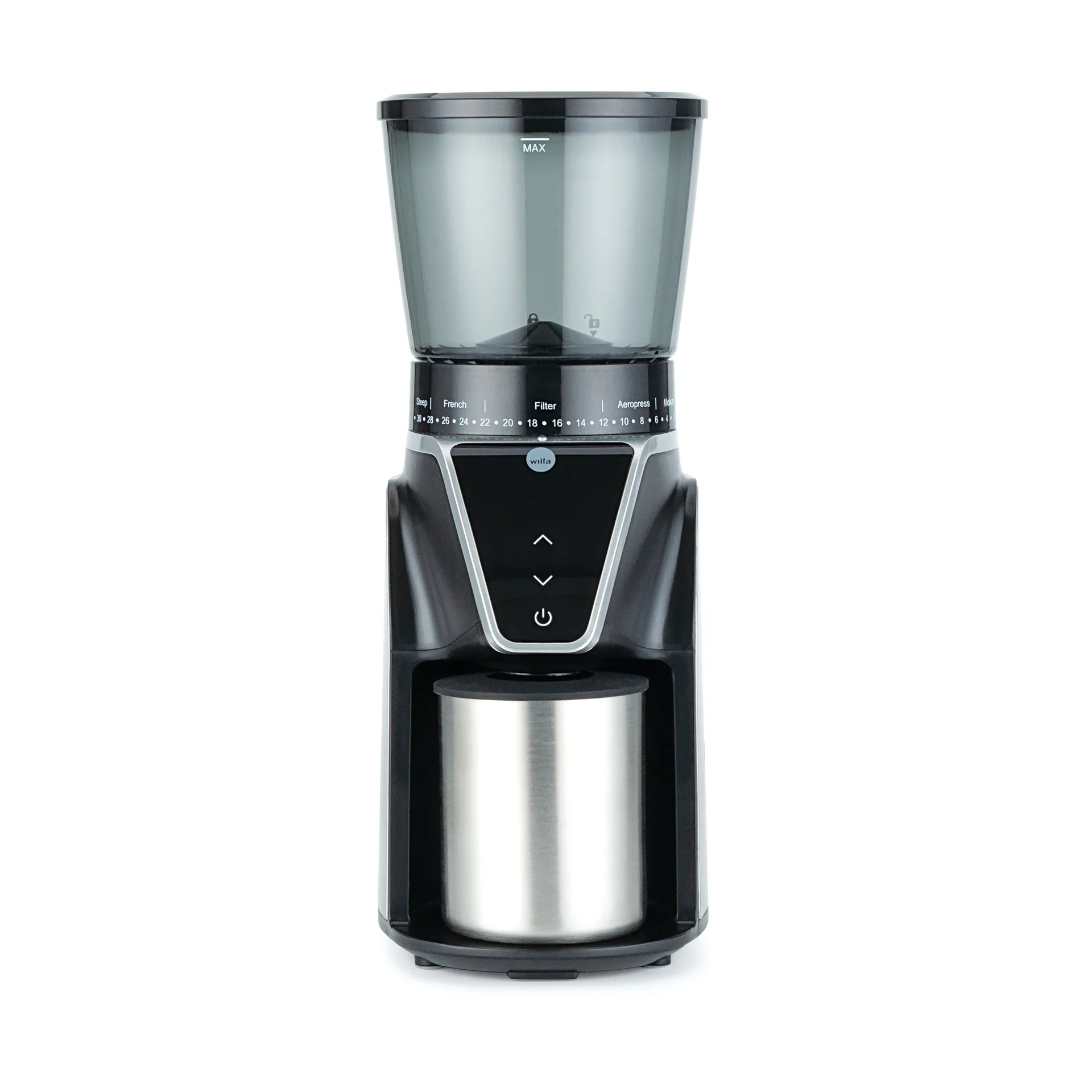 CG1S-275 Kaffeemühle mit digitalem Timer, Schwarz Wilfa
