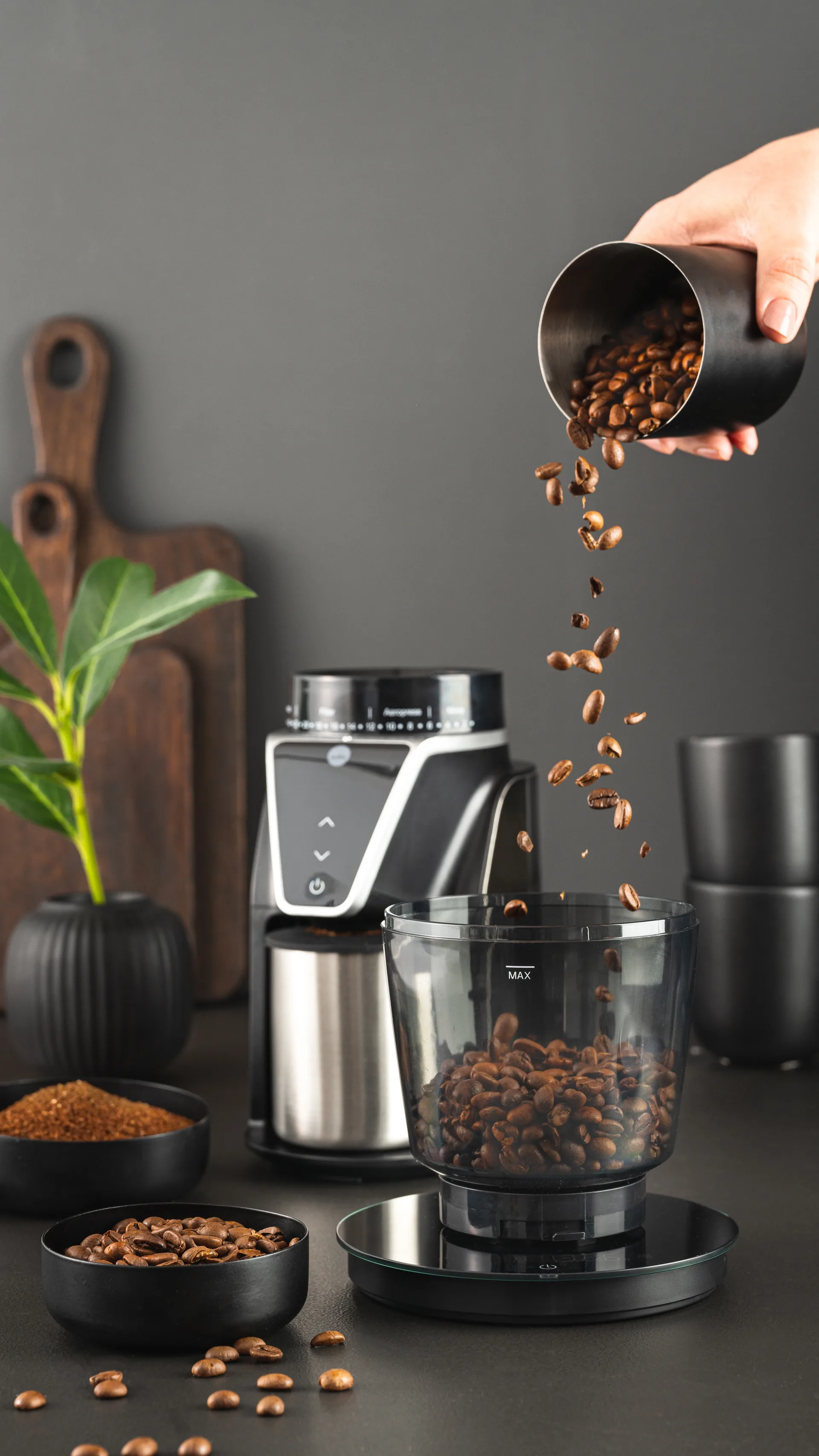 CG1S-275 Kaffeemühle mit digitalem Timer, Schwarz Wilfa