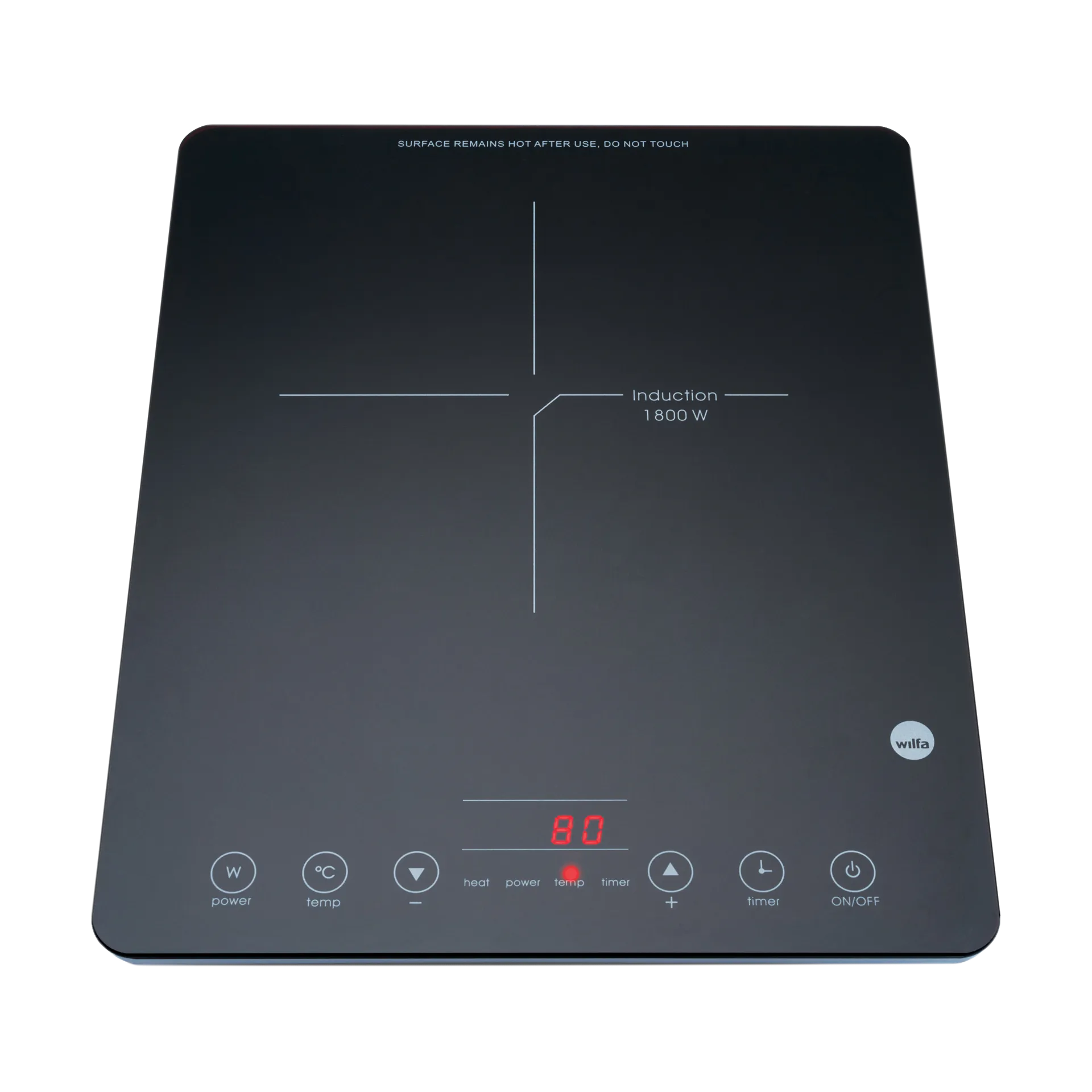 ICP-1800B Kochplatte Induktion, Schwarz Wilfa