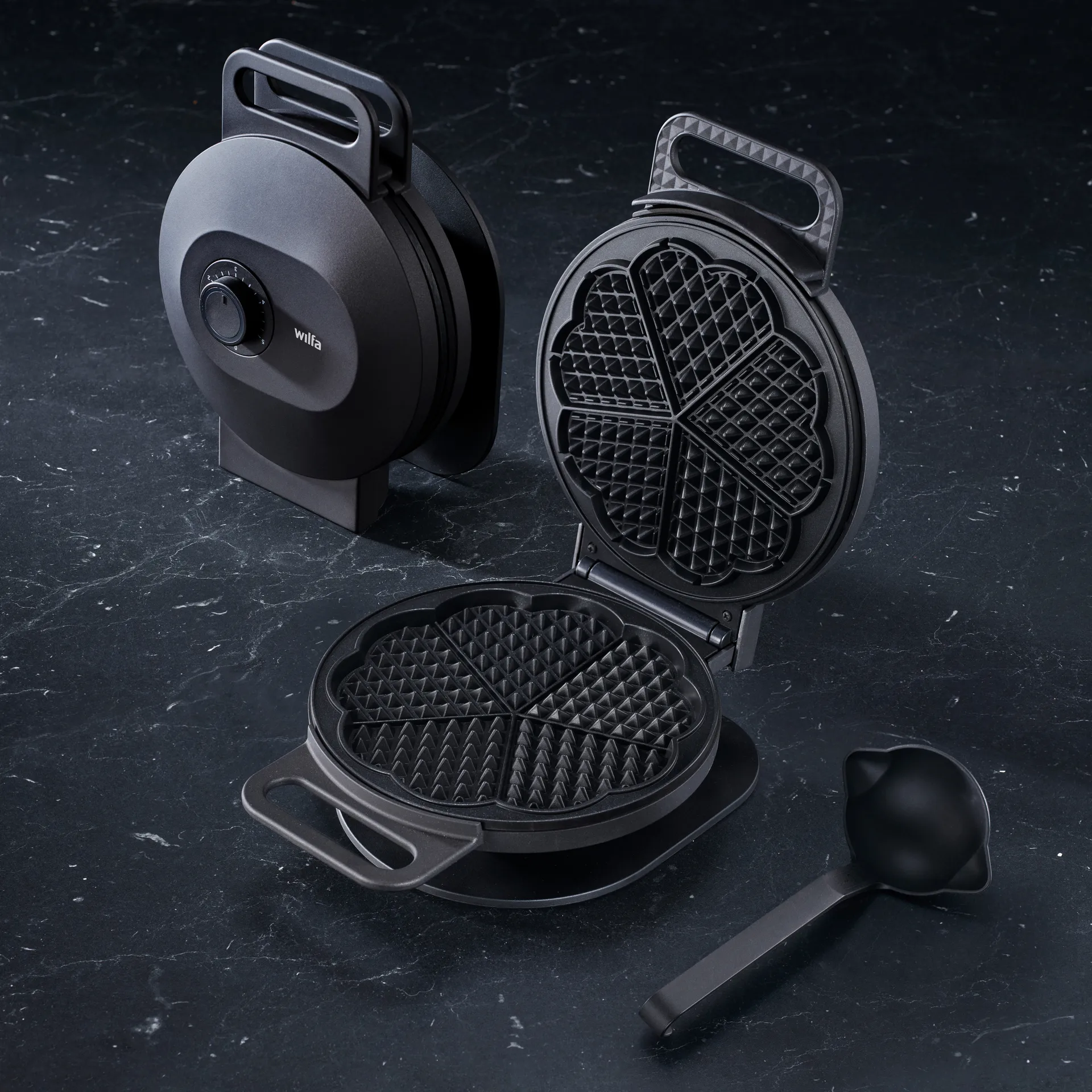 Joy WM5B-200 Waffeleisen, Schwarz Wilfa